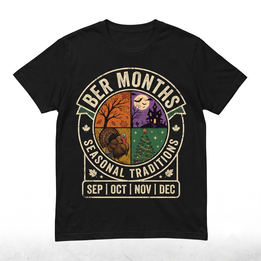BER Months Season Fall Halloween Thanksgiving Christmas Cozy Holiday Lover Gift Unisex TShirt
