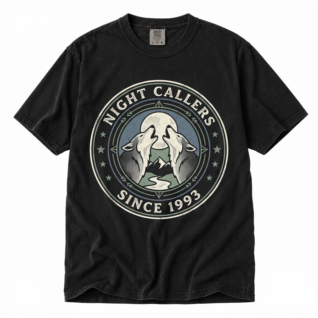 Howling Wolf Moon Graphic Vintage Wildlife Nature Lover Apparel Gift Unisex TShirt