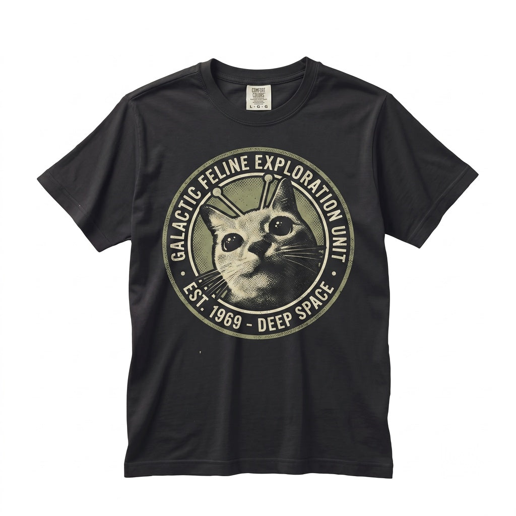 Funny Alien Cat Meme Graphic Sci-Fi Weird Y2K Lover Gift Unisex TShirt