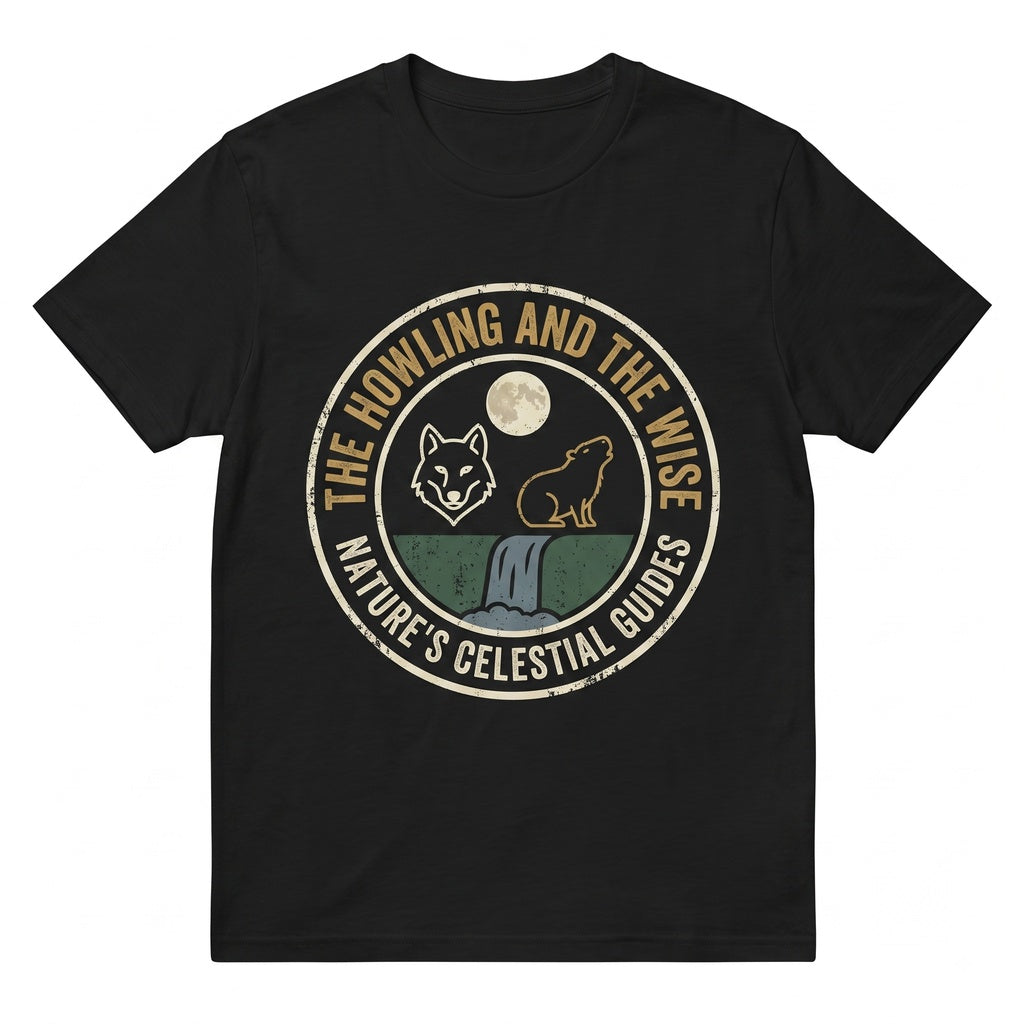 Capybara Howling at Full Moon Vintage 90s Graphic Funny Wildlife Lover Gift Unisex TShirt