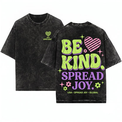 Retro Kindness Graphic Positive Teacher Character Building School Staff Inspiration Top Gift Unisex Wash T-Shirt