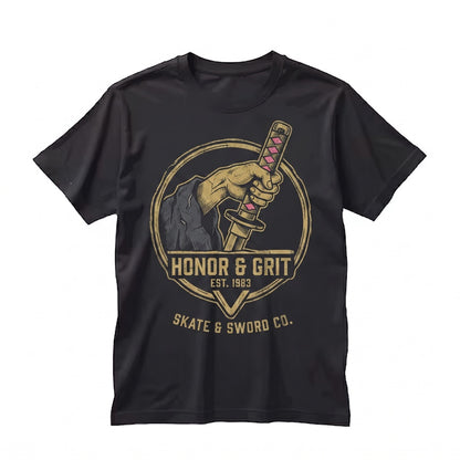 Minimalist Samurai Sword Assassin Bride Revenge Cult Movie Graphic Cotton Unisex TShirt