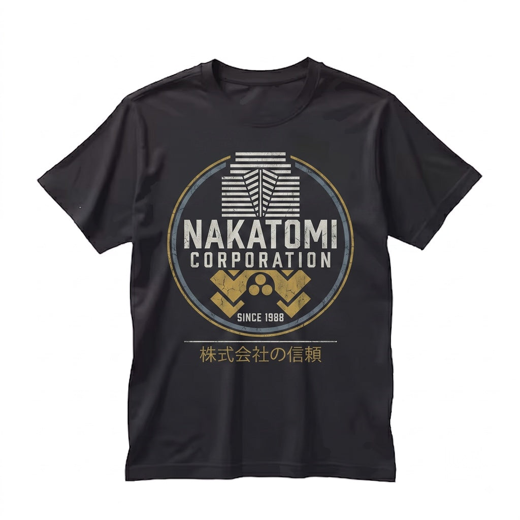 Nakatomi Plaza 1988 Christmas Party Security Crew Vintage Action Movie Graphic Cotton Unisex TShirt
