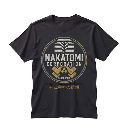Nakatomi Plaza 1988 Christmas Party Security Crew Vintage Action Movie Graphic Cotton Unisex TShirt