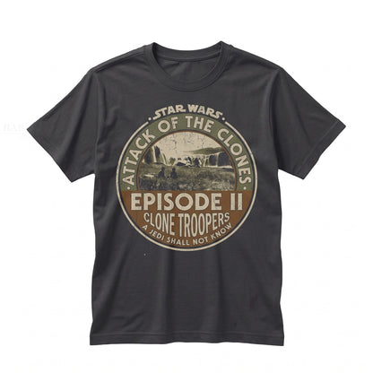 Vintage Retro Anakin Skywalker Padme Attack Of The Clones Graphic Unisex TShirt