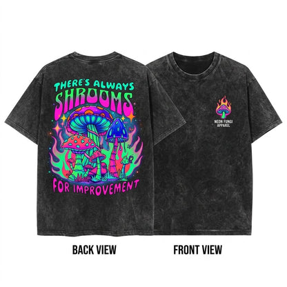 Trippy Magic Mushrooms Psychedelic Acid Shrooms Getting High LSD Spiritual Lover Unisex Wash T-Shirt