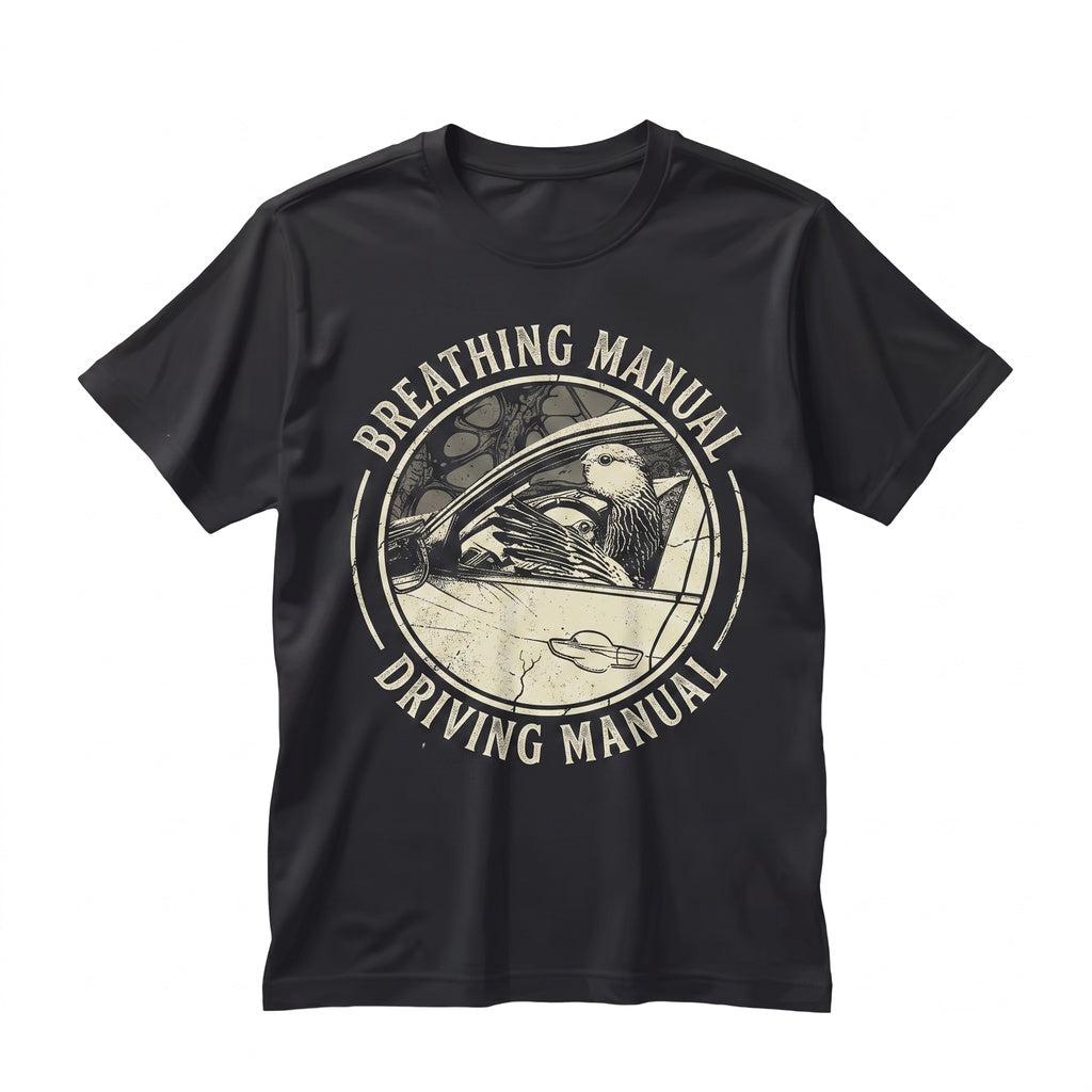 I Prefer My Breathing Manual Funny Goose Graphic Cotton Novelty Unisex TShirt