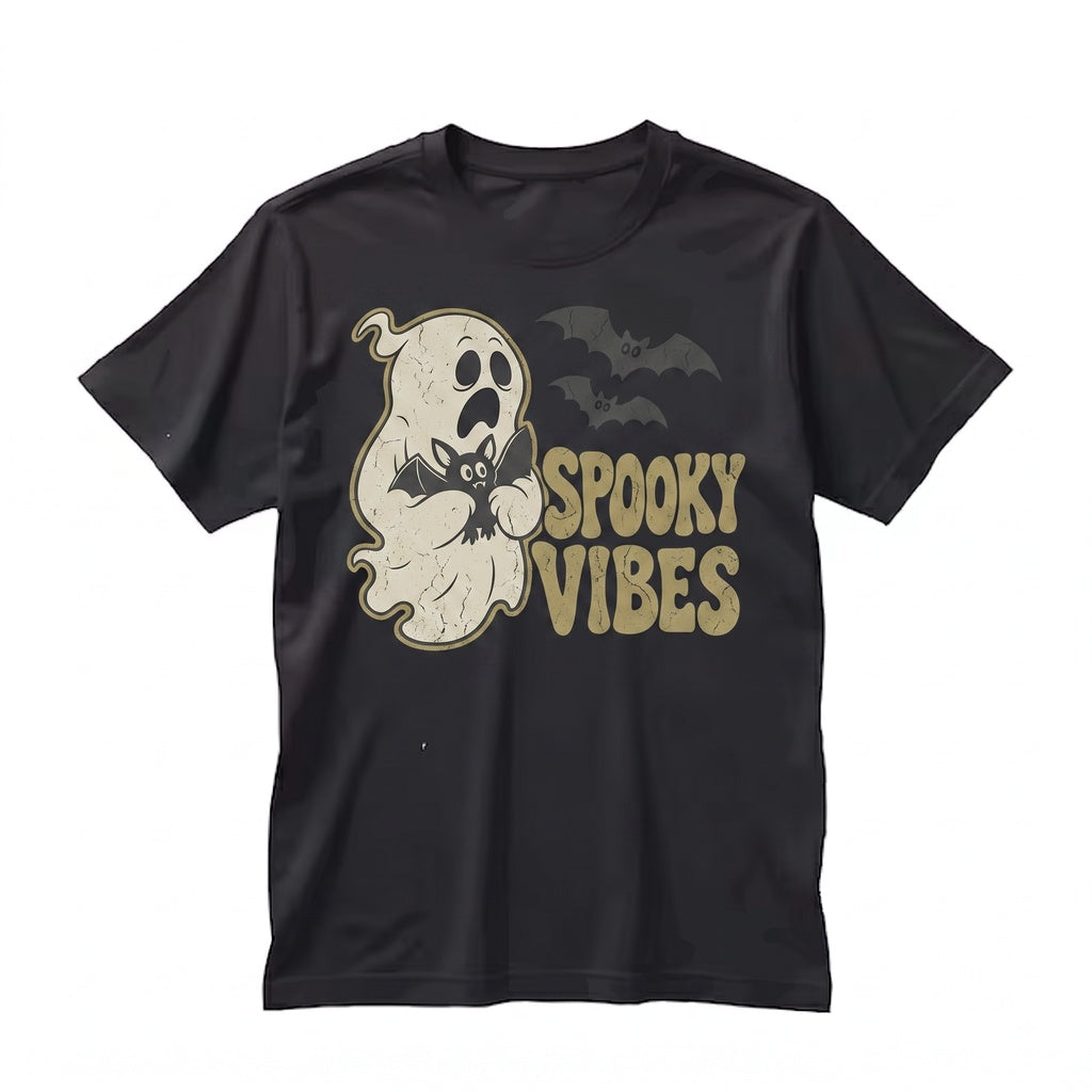 Retro Vintage Spooky Cute Ghost Halloween Graphic October Fall Unisex TShirt