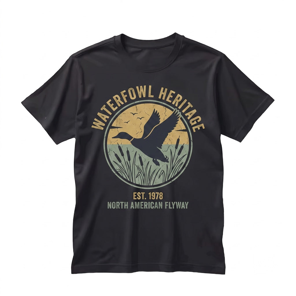 Vintage Flying Mallard Duck Waterfowl Hunting Graphic Wetland Wildlife Nature Gift Unisex TShirt