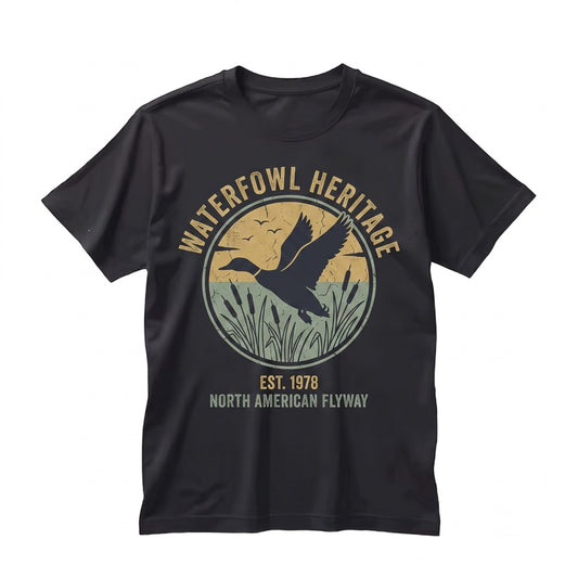 Vintage Flying Mallard Duck Waterfowl Hunting Graphic Wetland Wildlife Nature Gift Unisex TShirt