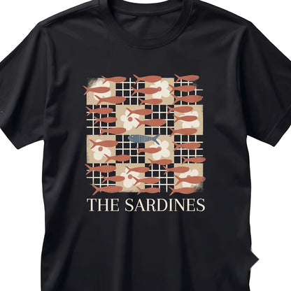 Sardines Vintage Graphic Style Casual Top Unisex TShirt