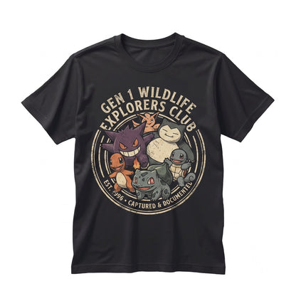 Retro Anime Collage 90s Vintage Video Game Monster Characters Graphic Unisex TShirt
