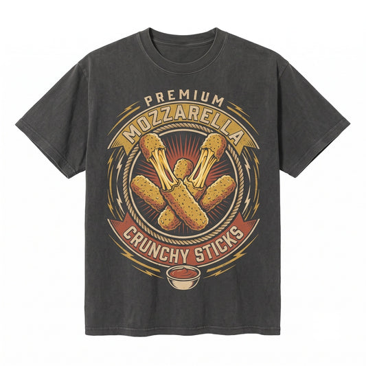 Vintage Mozzarella Sticks Graphic Foodie Gift for Men Women Unisex TShirt