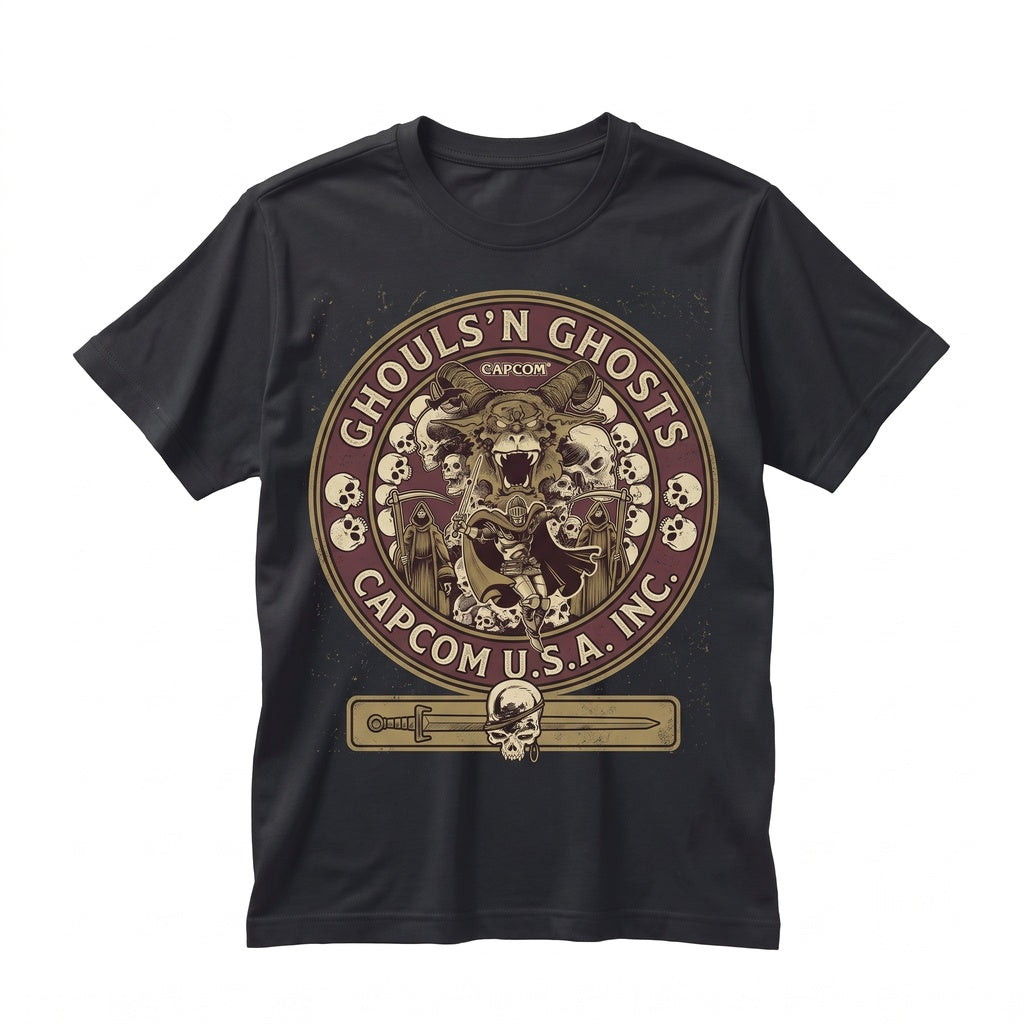 Retro Knight Armor Undead Demon Pixel Arcade Graphic Cotton Unisex TShirt
