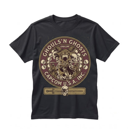 Retro Knight Armor Undead Demon Pixel Arcade Graphic Cotton Unisex TShirt