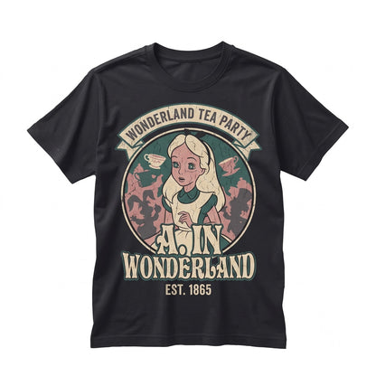 Vintage Alice In Wonderland Cheshire Cat Matching Family Apparel Top Unisex TShirt