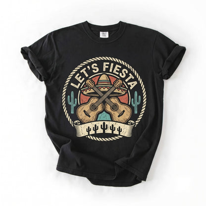 Funny Cinco de Mayo Fiesta Guitar Cactus Graphic Mexican Holiday Party Festive Apparel Unisex TShirt
