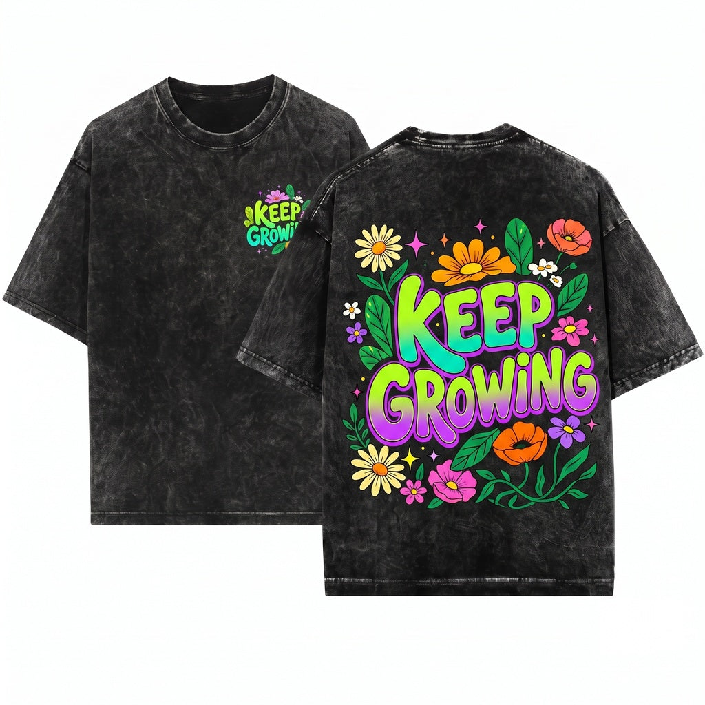 Inspirational Growth Mindset Teacher Encouragement Positive Classroom Floral Gift Unisex Wash T-Shirt