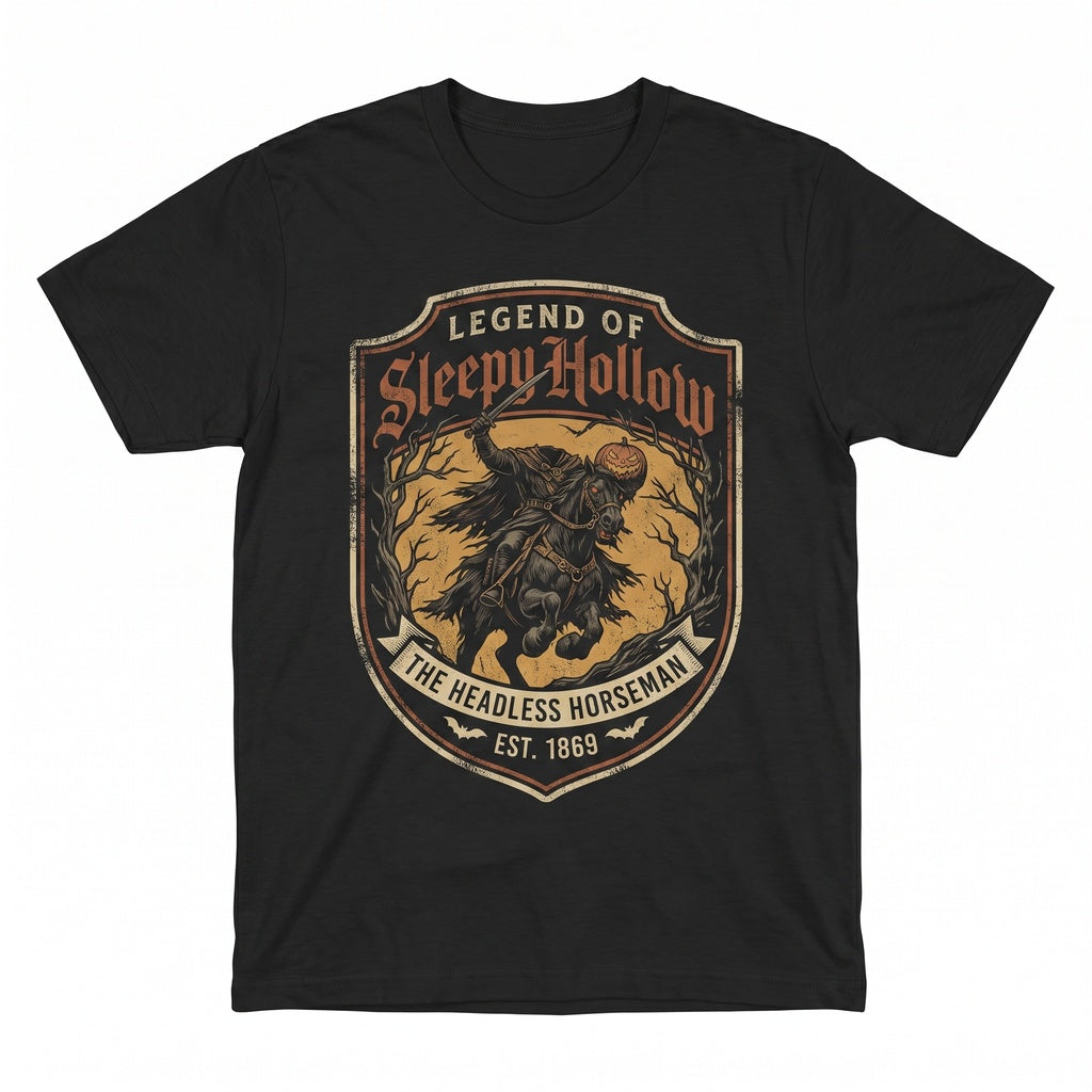 Headless Horseman Sleepy Hollow Dead and Breakfast Halloween Graphic Spooky Season Unisex TShirt