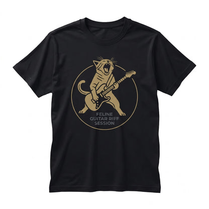 Vintage Rock Guitar Player Cat Retro Music Lover Graphic Gift Unisex TShirt