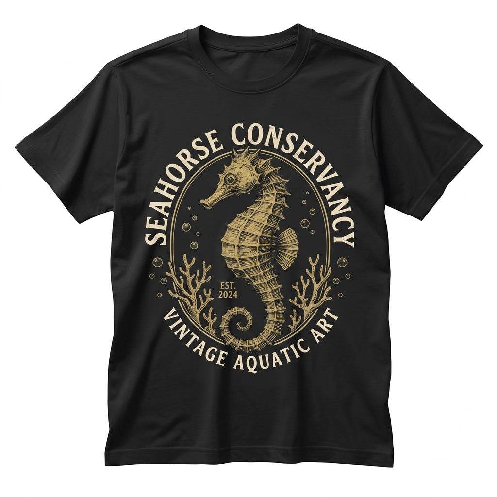 Seahorse Ocean Life Graphic Marine Animal Beach Coastal Nautical Sea Creature Aesthetic Gift Unisex TShirt