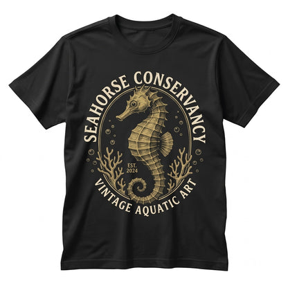 Seahorse Ocean Life Graphic Marine Animal Beach Coastal Nautical Sea Creature Aesthetic Gift Unisex TShirt
