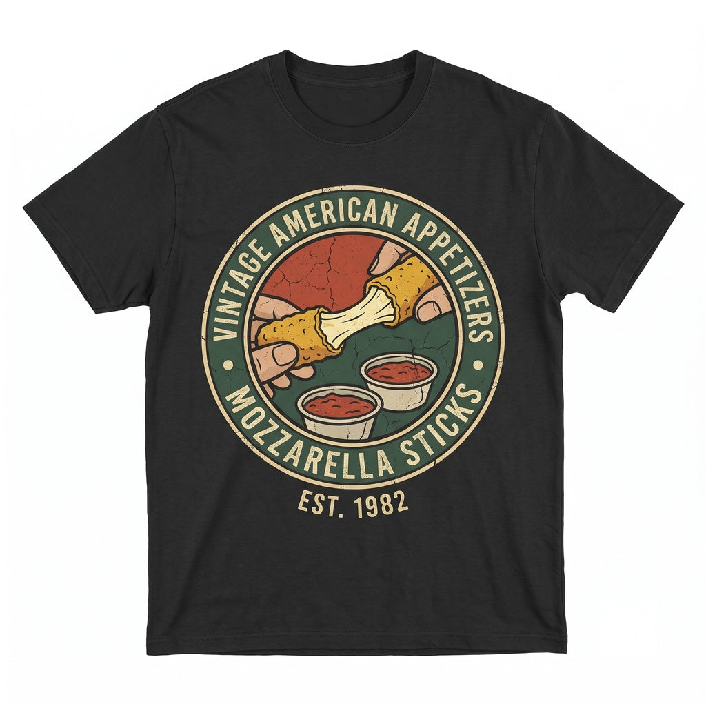 Vintage Mozzarella Sticks Graphic Foodie Gift for Men Women Unisex TShirt