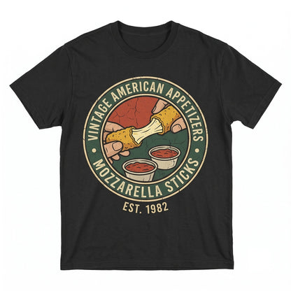 Vintage Mozzarella Sticks Graphic Foodie Gift for Men Women Unisex TShirt