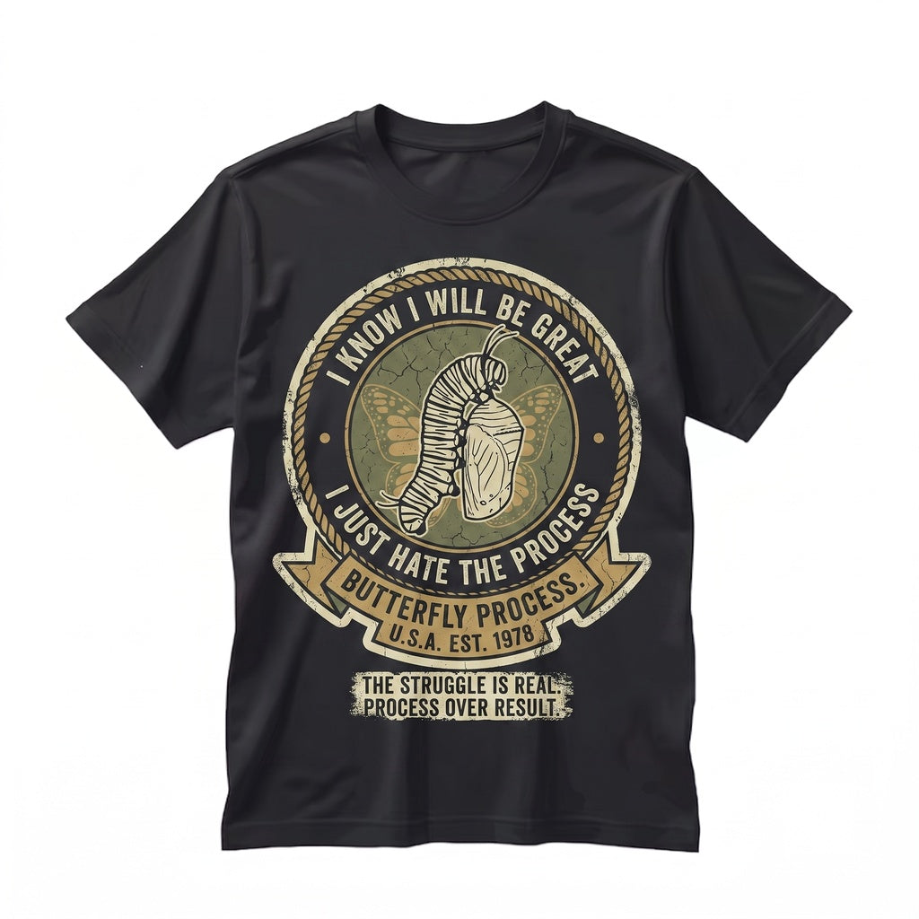 I Know I Will Be Great Caterpillar Graphic Japanese Vintage Funny Retro Cotton Unisex TShirt