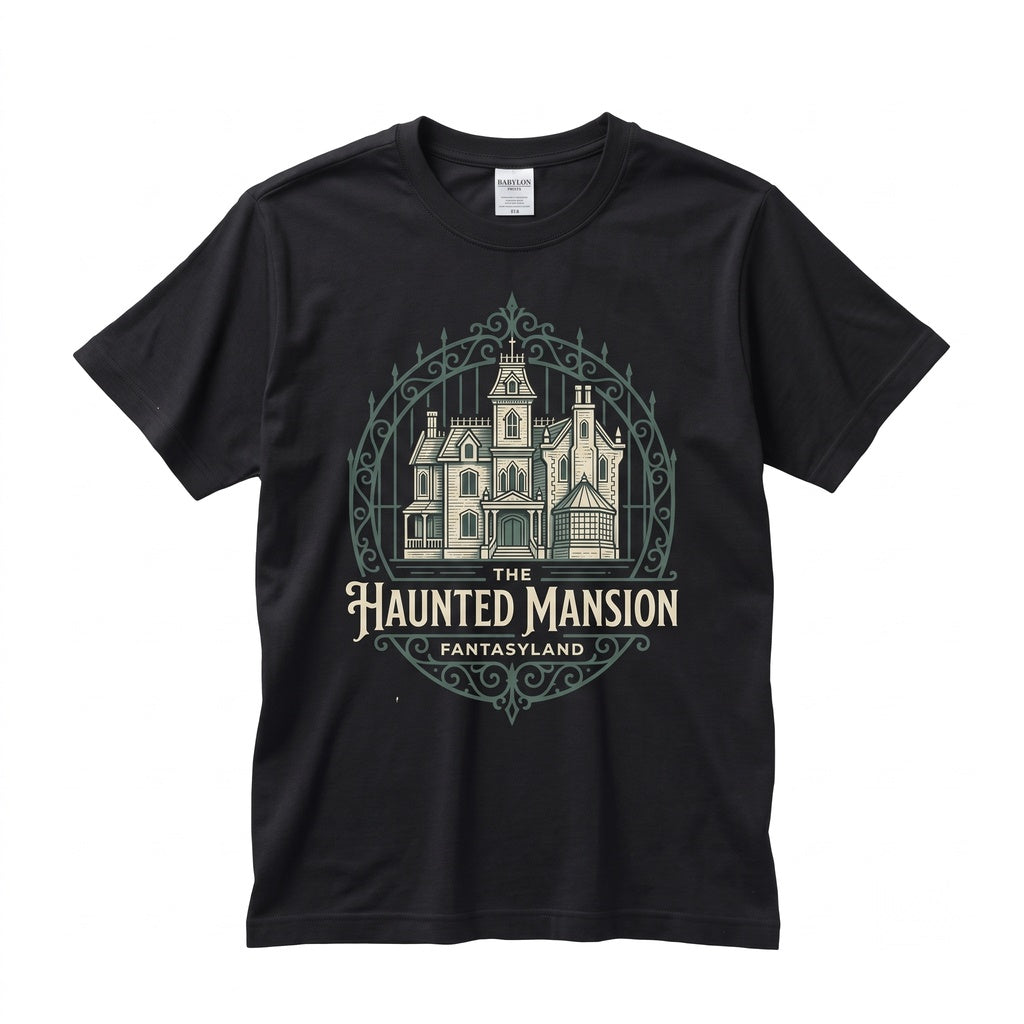 Oversized Vintage Haunted Mansion 1969 Stretching Room Retro Theme Park Halloween Graphic Top, Unisex TShirt