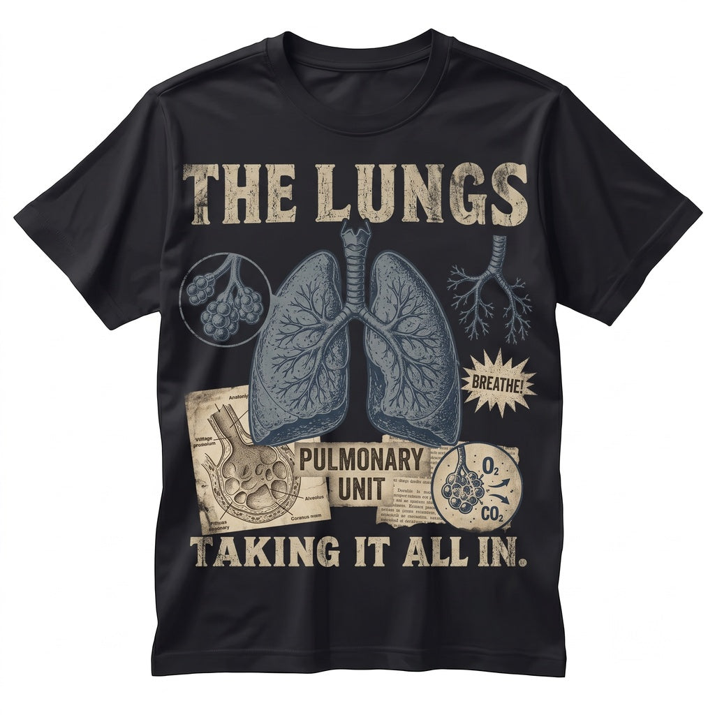 Taking It All In Lungs Graphic Science Teacher Anatomy Vintage Respiratory System Gift Unisex TShirt