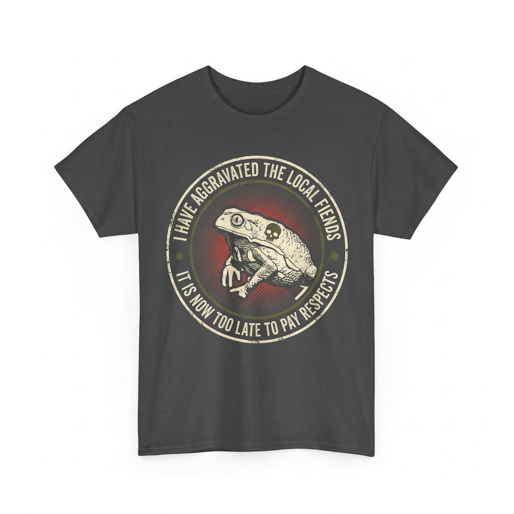 I Have Aggravated The Local Fiends Funny Vintage Japanese Frog Graphic Novelty Unisex TShirt