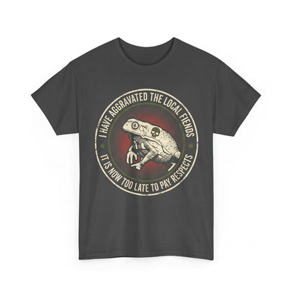 I Have Aggravated The Local Fiends Funny Vintage Japanese Frog Graphic Novelty Unisex TShirt