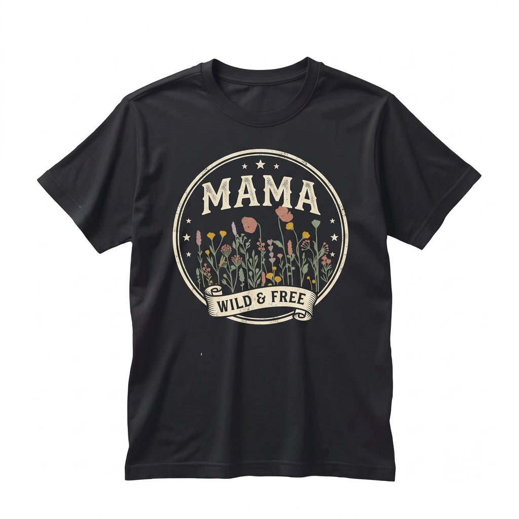 Personalized Floral Jute Tote Bag Mothers Day Gift Unisex TShirt