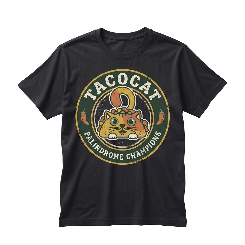 Tacocat Spelled Backward Is A Palindrome Cute Funny Kitty Foodie Birthday Gift Unisex TShirt