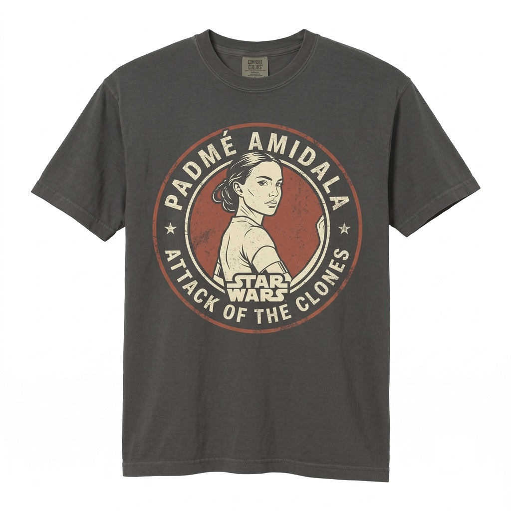 Retro Anakin Skywalker Padme Amidala Matching Couple Sci-Fi Graphic Cotton Unisex TShirt