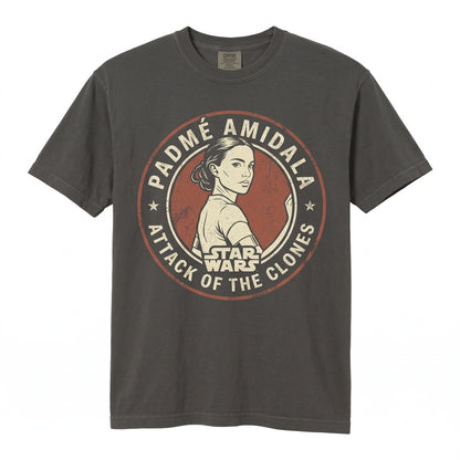 Retro Anakin Skywalker Padme Amidala Matching Couple Sci-Fi Graphic Cotton Unisex TShirt