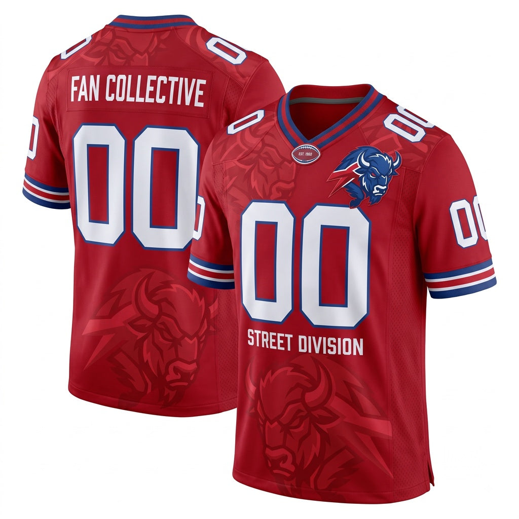 Unisex Custom Football Fan Jersey - Stitched Mesh Breathable Game Day Athletic Shirt