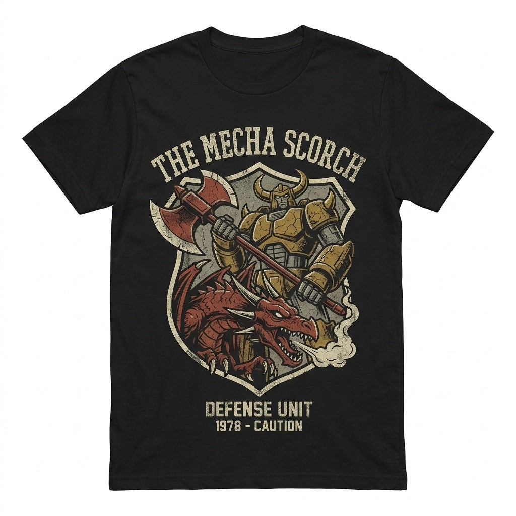 Giant Robot Battle Japanese Kaiju Anime Vintage Art Unisex TShirt