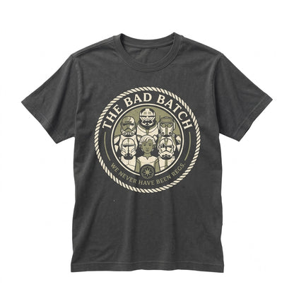 Vintage Clone Force 99 Bad Batch Graphic Hunter Wrecker Tech Echo Omega Retro Unisex TShirt