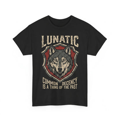 Vintage Japanese Lunatic Wolf Graphic Retro Aesthetic Unisex TShirt