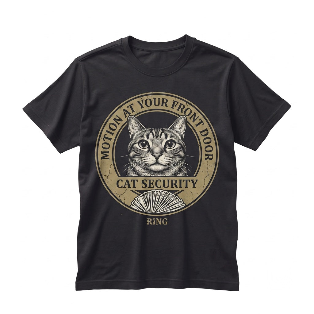 Ring Cat Motion Meme Funny Animal Parody Silly Shitpost Graphic Cotton Oversized Apparel Unisex TShirt