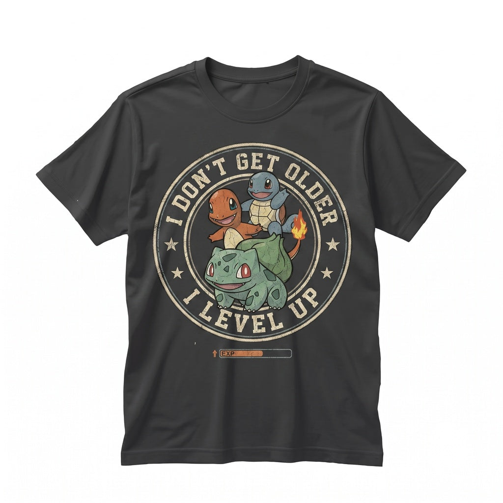 Level Up Birthday Gamer Monster Evolution Fire Type Back to School Graphic Unisex TShirt
