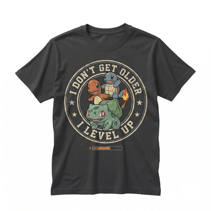 Level Up Birthday Gamer Monster Evolution Fire Type Back to School Graphic Unisex TShirt