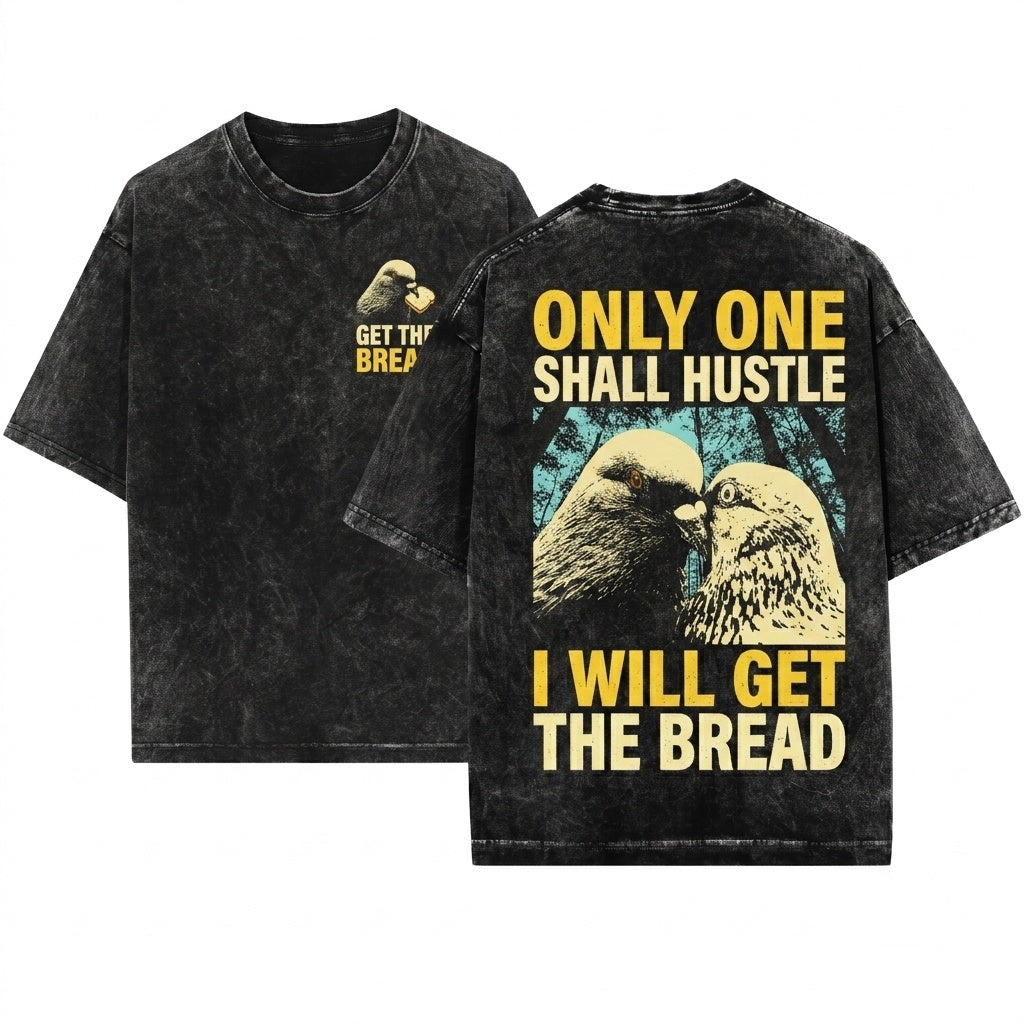 I Alone Pigeon Graphic Men Women Cotton Apparel Unisex Wash T-Shirt