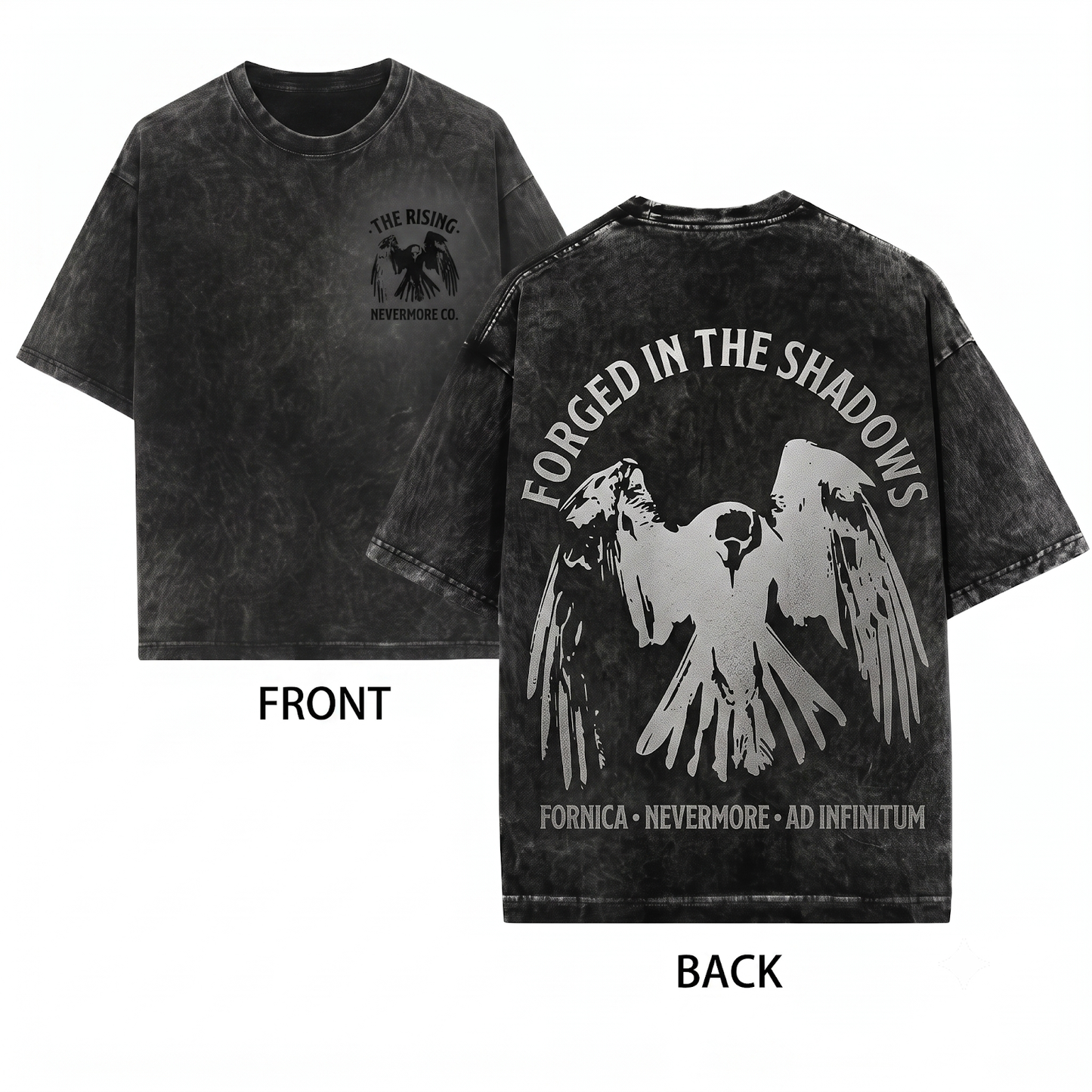 Gothic Raven Graphic Tee Dark Academia Crow Apparel Occult Norse Viking Pagan Aesthetic Grunge Alt Clothing Gift Unisex Heavyweight Garment-Dyed T-Shirt