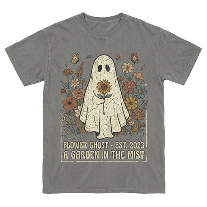 Vintage Floral Pumpkin Ghost Autumn Thanksgiving Boho Cozy Season Unisex TShirt