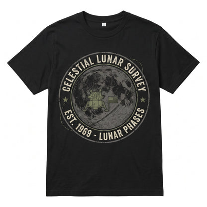 Full Moon Graphic Astronomy Top, Vintage Minimalist Lunar Space Lover Aesthetic Gift Unisex TShirt