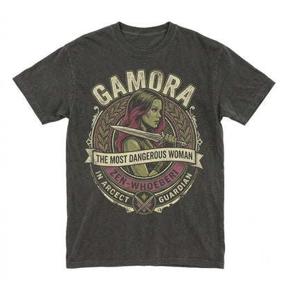 Vintage Gamora Retro Comic Graphic Superhero Sci-Fi Cotton Apparel Unisex TShirt