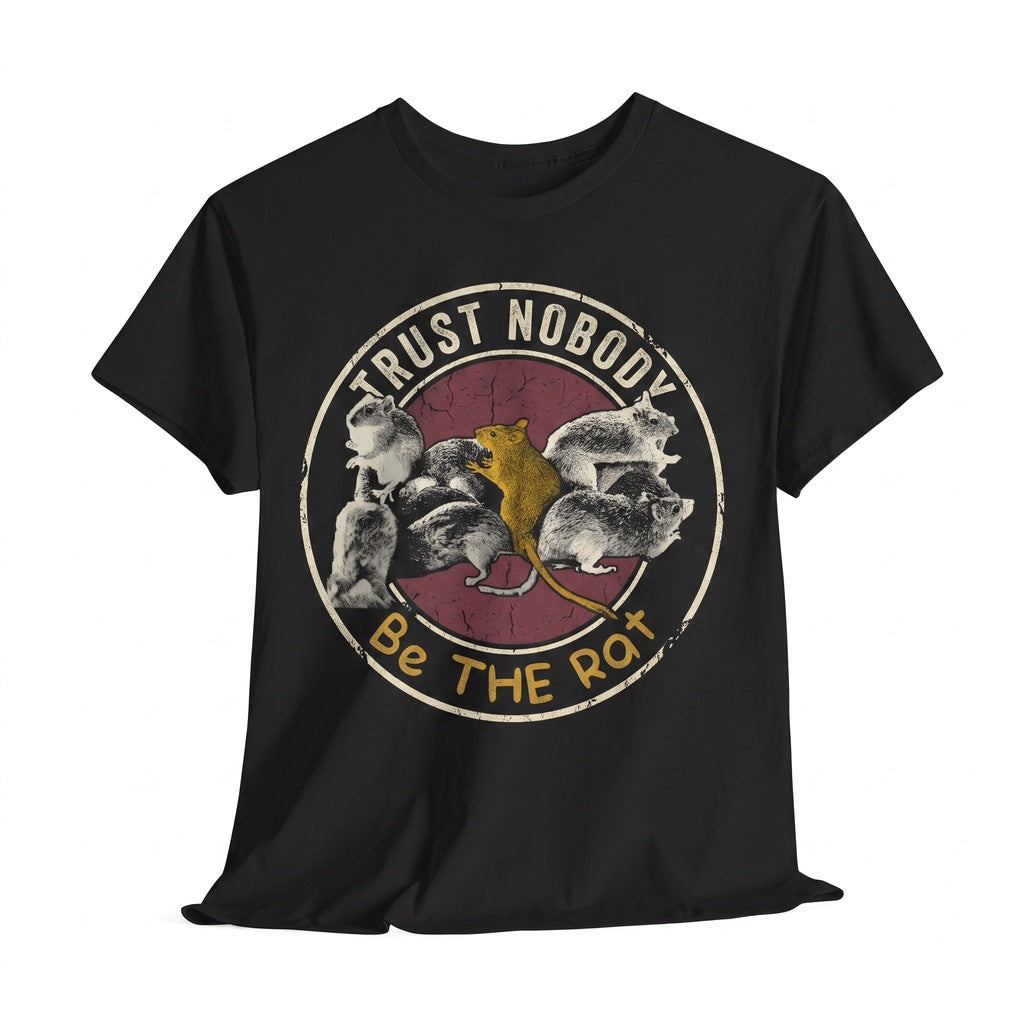 Trust Nobody Be The Rat Graphic Streetwear Novelty Cotton Apparel Unisex TShirt